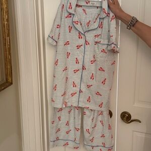 BedHead Pajamas with Red Lobster Print, Sz Medium